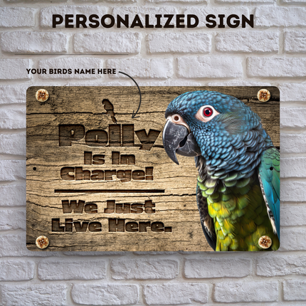 Personalized Pionus Parrot Sign