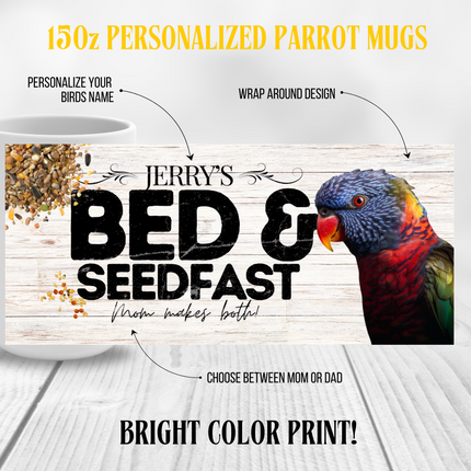 Personalized Rainbow Lorikeet Mug