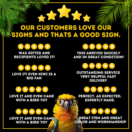 Personalized Pionus Parrot Sign Reviews