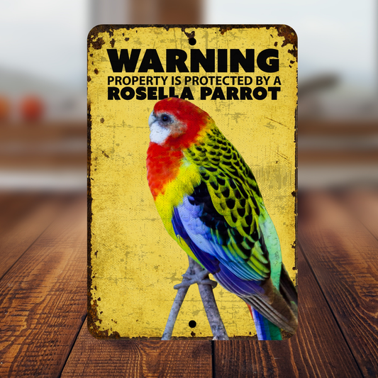 Rosella Parrot Warning Sign