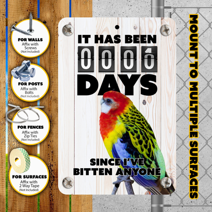 Rosella Parrot Bite Sign