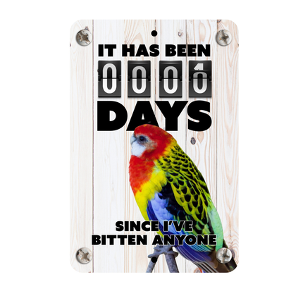 Rosella Parrot Bite Sign