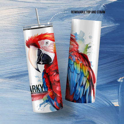 Personalized Scarlet Macaw Tumbler