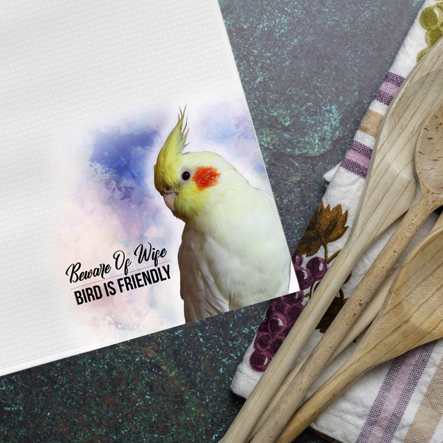Yellow Cockatiel Tea Towel