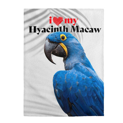 I Love My Hyacinth Macaw Velveteen Plush Blanket