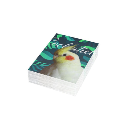 Yellow Cockatiel Folded Greeting Cards (1, 10, 30, and 50pcs)