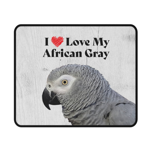 African Gray Non-Slip Mouse Pad