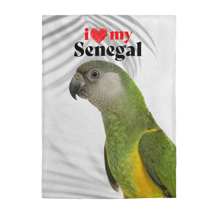 I Love My Senegal Velveteen Plush Blanket