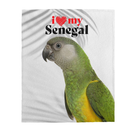 I Love My Senegal Velveteen Plush Blanket