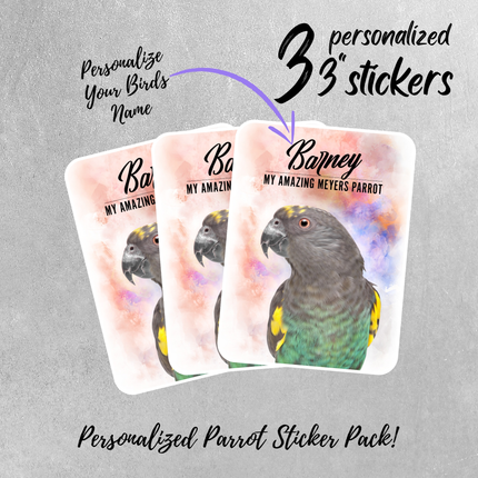 Personalized Meyers Parrot Sticker
