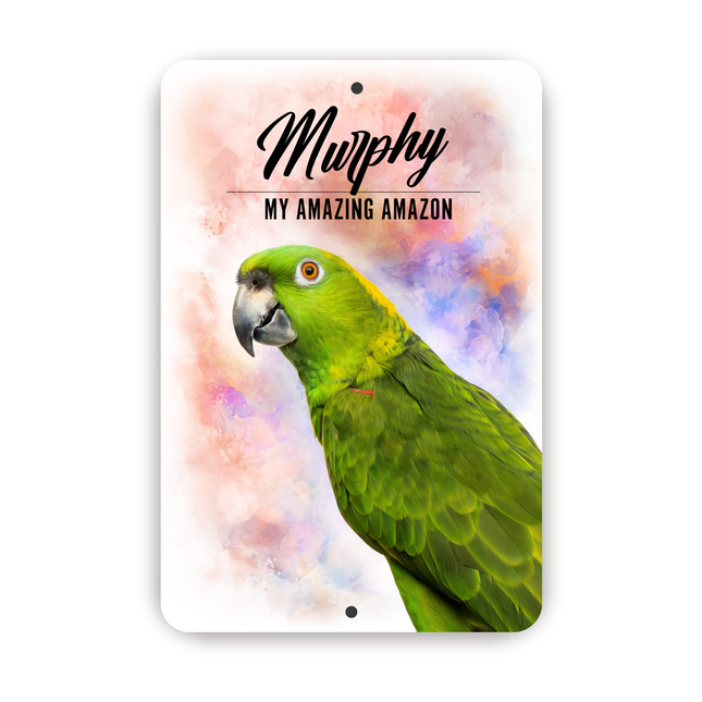 Amazon Parrot Personalized Aluminium Sign