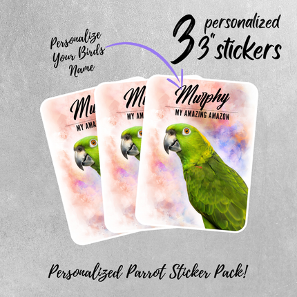 Personalize Amazon Parrot Sticker