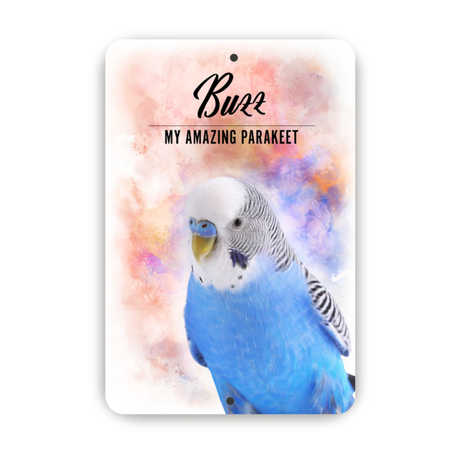 Parakeet Personalized Aluminium Sign