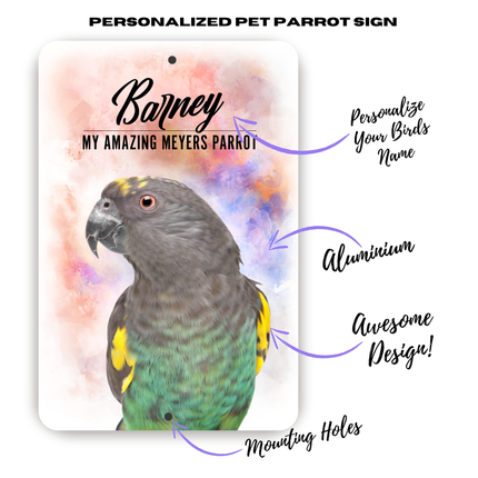 Meyers Parrot Personalized Aluminium Sign