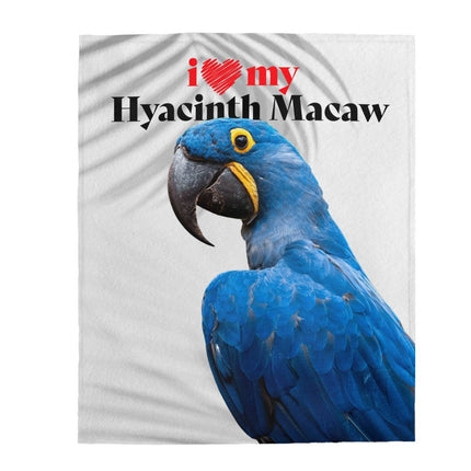 I Love My Hyacinth Macaw Velveteen Plush Blanket