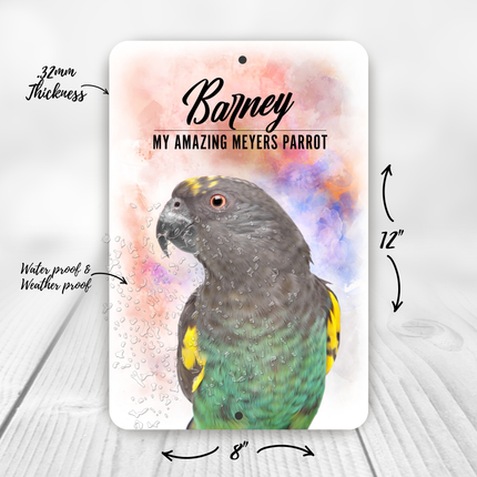Meyers Parrot Personalized Aluminium Sign