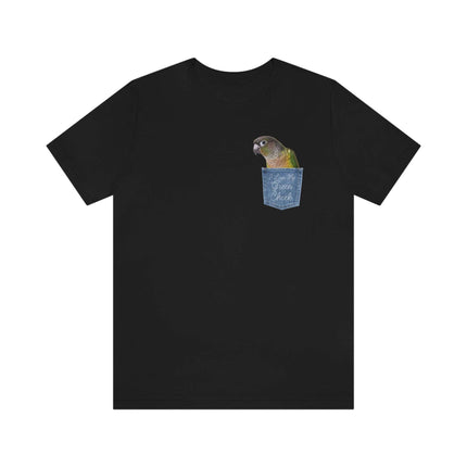 Green Cheek Conure Pocket Print T-Shirt