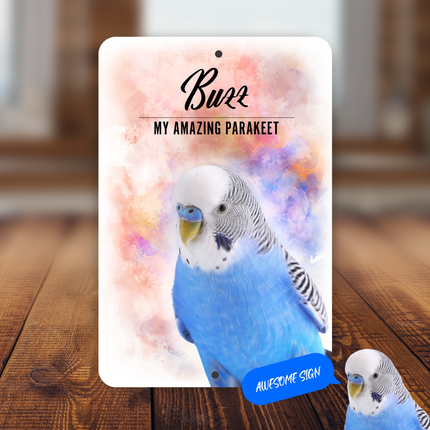 Parakeet Personalized Aluminium Sign