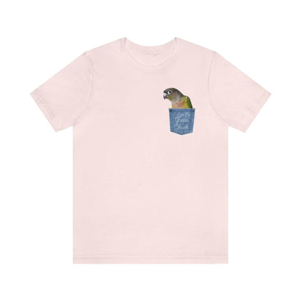 Green Cheek Conure Pocket Print T-Shirt