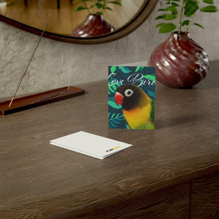 Love Bird Folded Greeting Cards (1, 10, 30, and 50pcs)