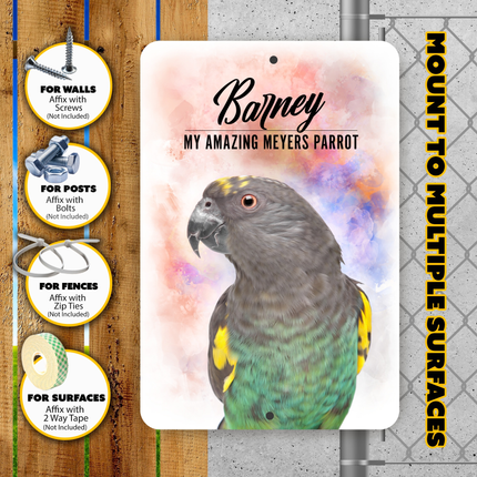 Meyers Parrot Personalized Aluminium Sign