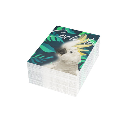 Cockatoo Folded Greeting Cards (1, 10, 30, and 50pcs)