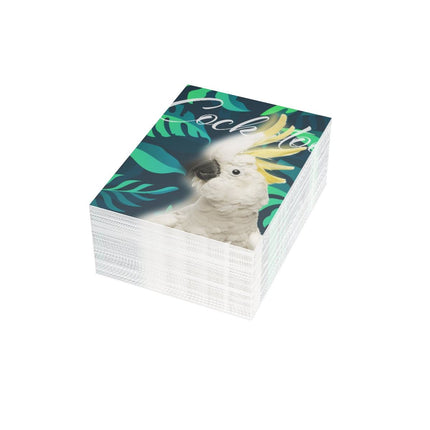 Cockatoo Folded Greeting Cards (1, 10, 30, and 50pcs)