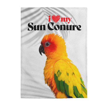 I Love My Sun Conure Plush Blanket