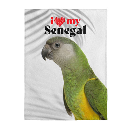 I Love My Senegal Velveteen Plush Blanket