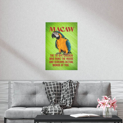 Macaw Tie-Dye Matte Vertical Posters