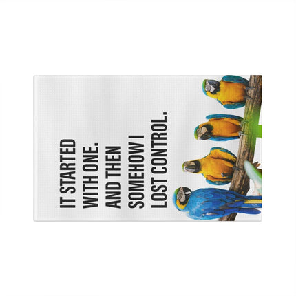 Macaw Lost Control Soft Tea Towel