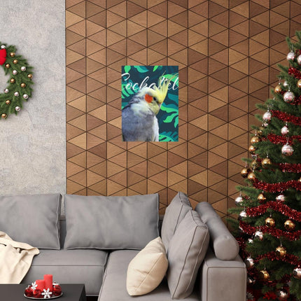Gray Cockatiel Matte Poster