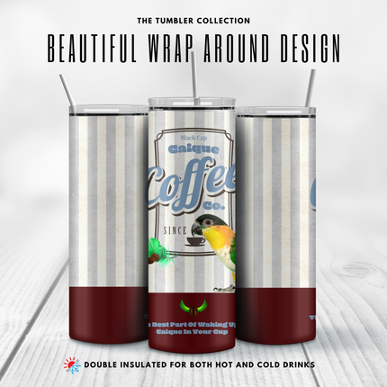 Black Capped Caique Coffee Co. Tumbler