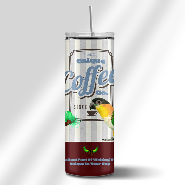 Black Capped Caique Coffee Co. Tumbler