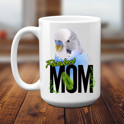 Blue Parakeet Mom Coffee Mug