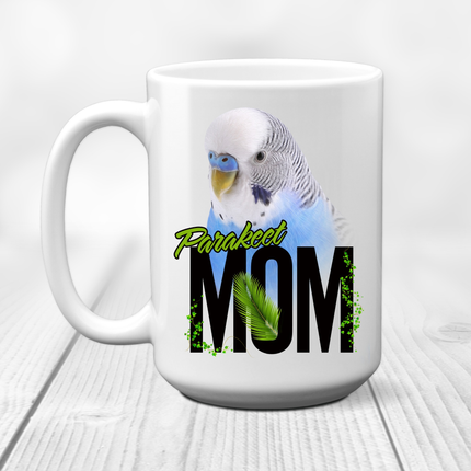 Blue Parakeet Mom Coffee Mug