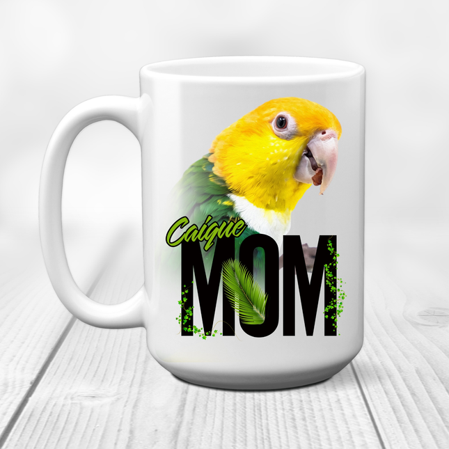 White Belly Caique Mom Coffee Mug
