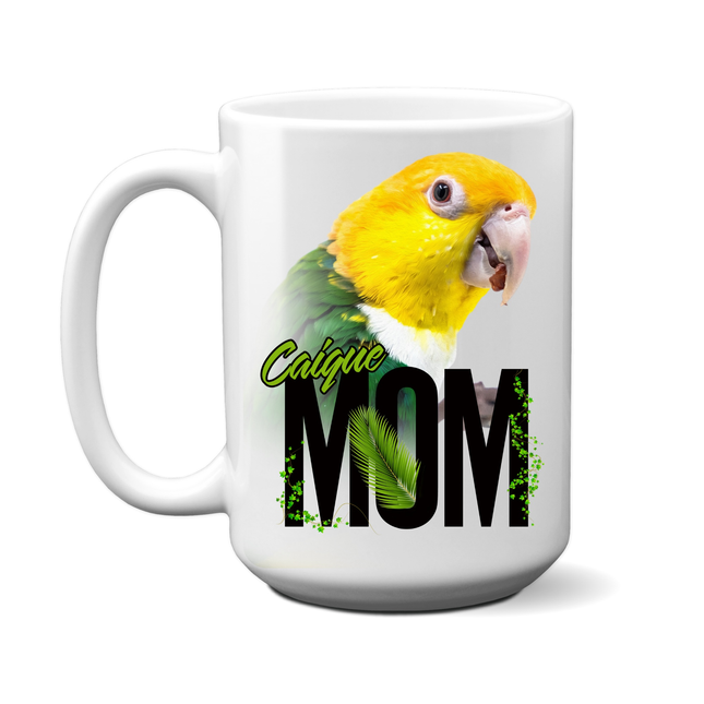 White Belly Caique Mom Coffee Mug