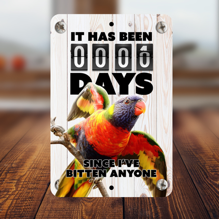 Rainbow Lorikeet Bite Sign