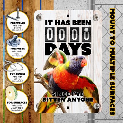 Rainbow Lorikeet Bite Sign