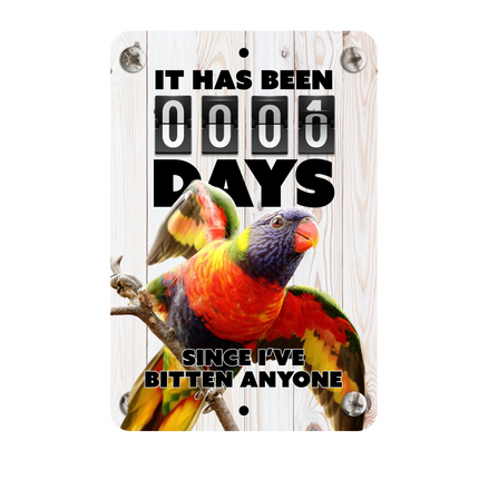 Rainbow Lorikeet Bite Sign