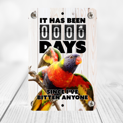 Rainbow Lorikeet Bite Sign