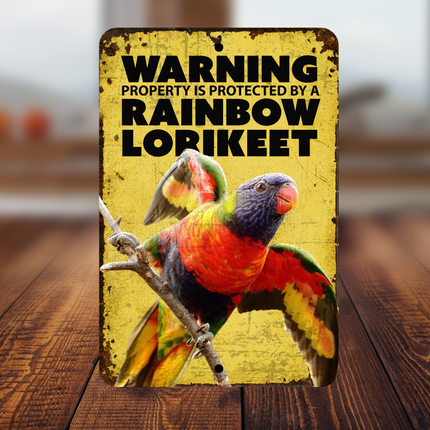 Rainbow Lorikeet Warning Sign