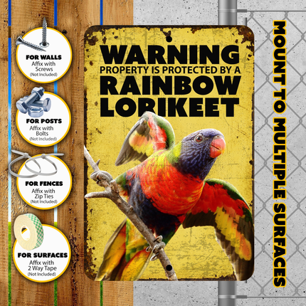 Rainbow Lorikeet Warning Sign
