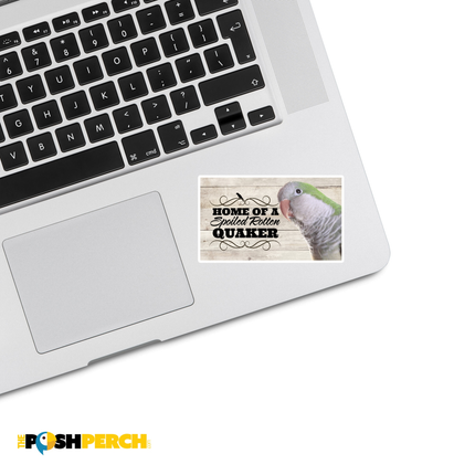 Spoiled Rotten Quaker Parrot 3 Piece Sticker Pack