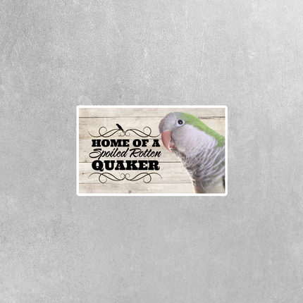 Spoiled Rotten Quaker Parrot 3 Piece Sticker Pack