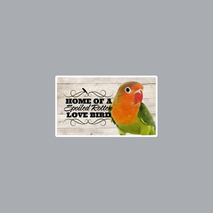 Spoiled Rotten Peach Face Love Bird 3 Piece Sticker Pack