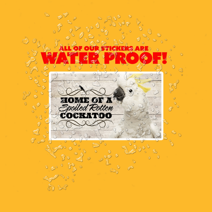 Spoiled Rotten Cockatoo 3 Piece Sticker Pack