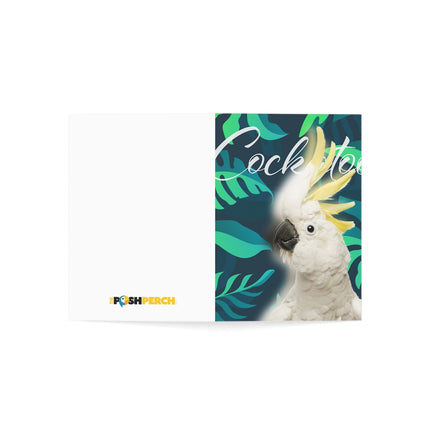Cockatoo Folded Greeting Cards (1, 10, 30, and 50pcs)