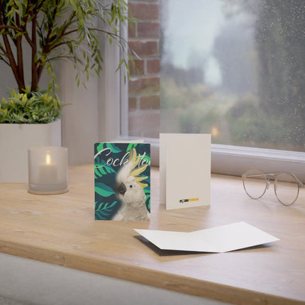 Cockatoo Folded Greeting Cards (1, 10, 30, and 50pcs)